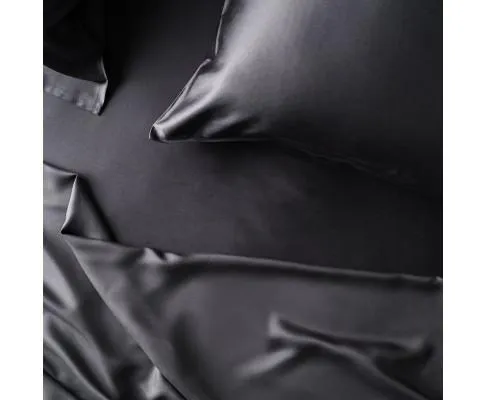 100% Organic Bamboo Fitted Sheet Set A Charcoal