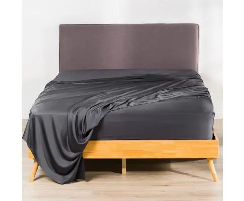 100% Organic Bamboo Fitted Sheet Set A Charcoal