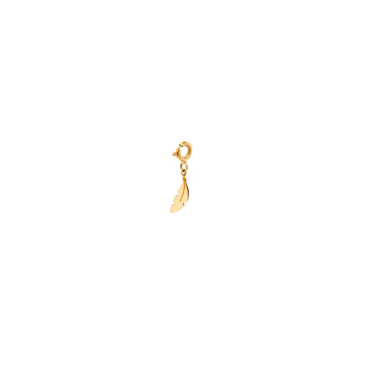 14k Single Midi Bitty Feather Charm