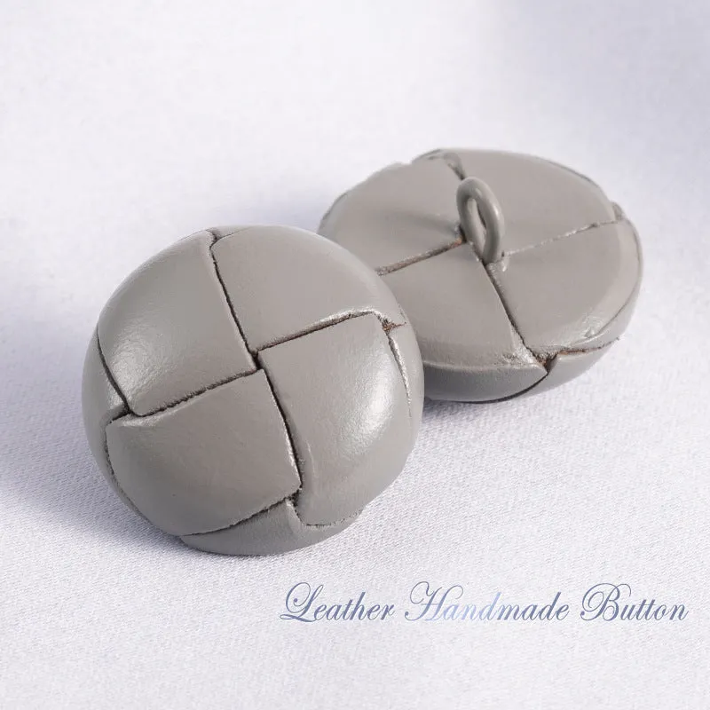15-28mm Vintage Hand-Woven Genuine Leather Sweater Buttons 5pcs