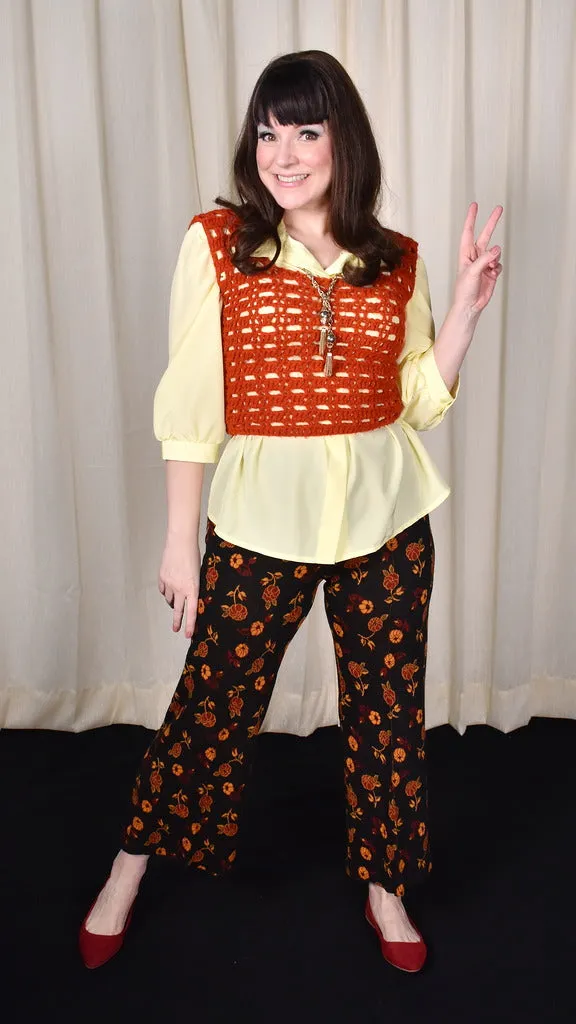 1960s Brick Red Handmade Vest