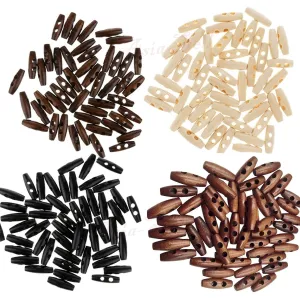 4pcs / 20pcs Wood Sewing Horn Toggle Buttons Hat String Cord Pull Cloth Accessories 2 Holes