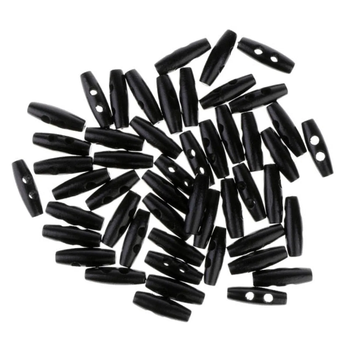 4pcs / 20pcs Wood Sewing Horn Toggle Buttons Hat String Cord Pull Cloth Accessories 2 Holes