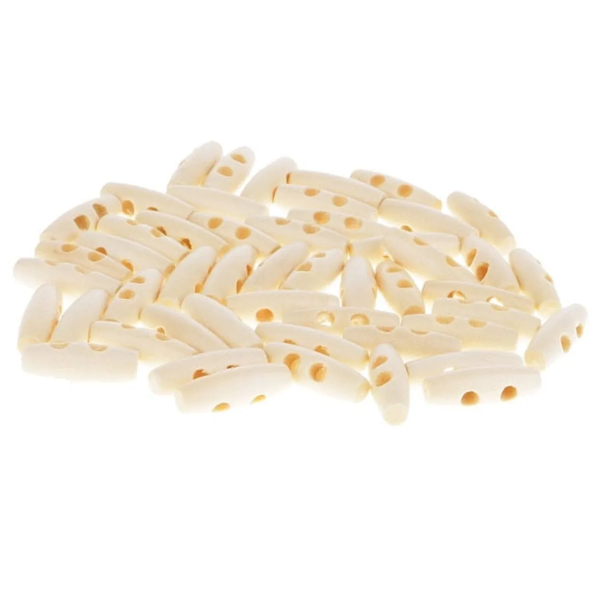 4pcs / 20pcs Wood Sewing Horn Toggle Buttons Hat String Cord Pull Cloth Accessories 2 Holes