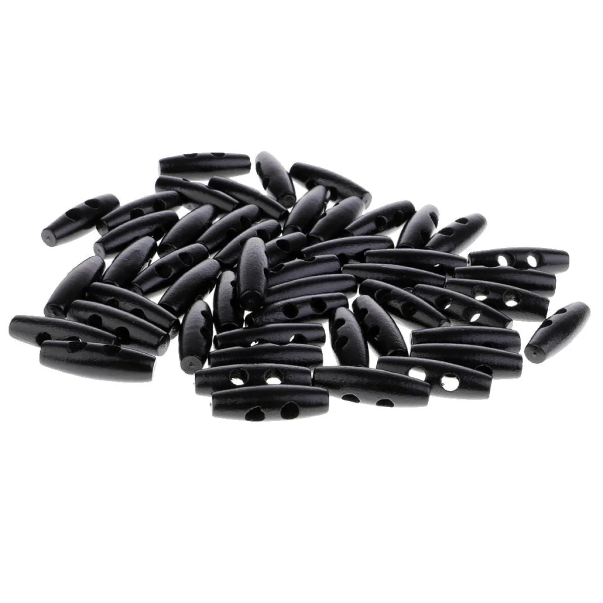 4pcs / 20pcs Wood Sewing Horn Toggle Buttons Hat String Cord Pull Cloth Accessories 2 Holes