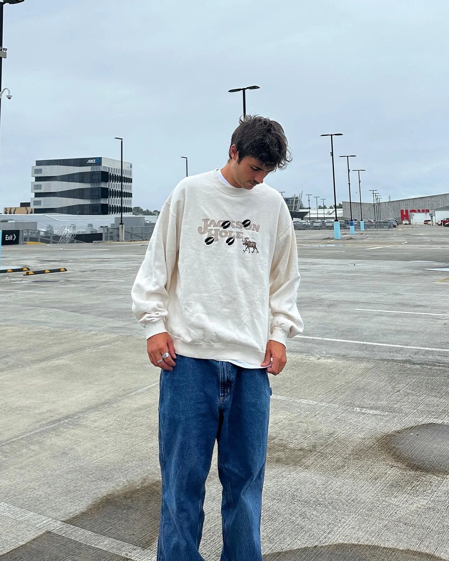 90's Jackson Hole USA Made Embroidered Vintage Sweatshirt Size L