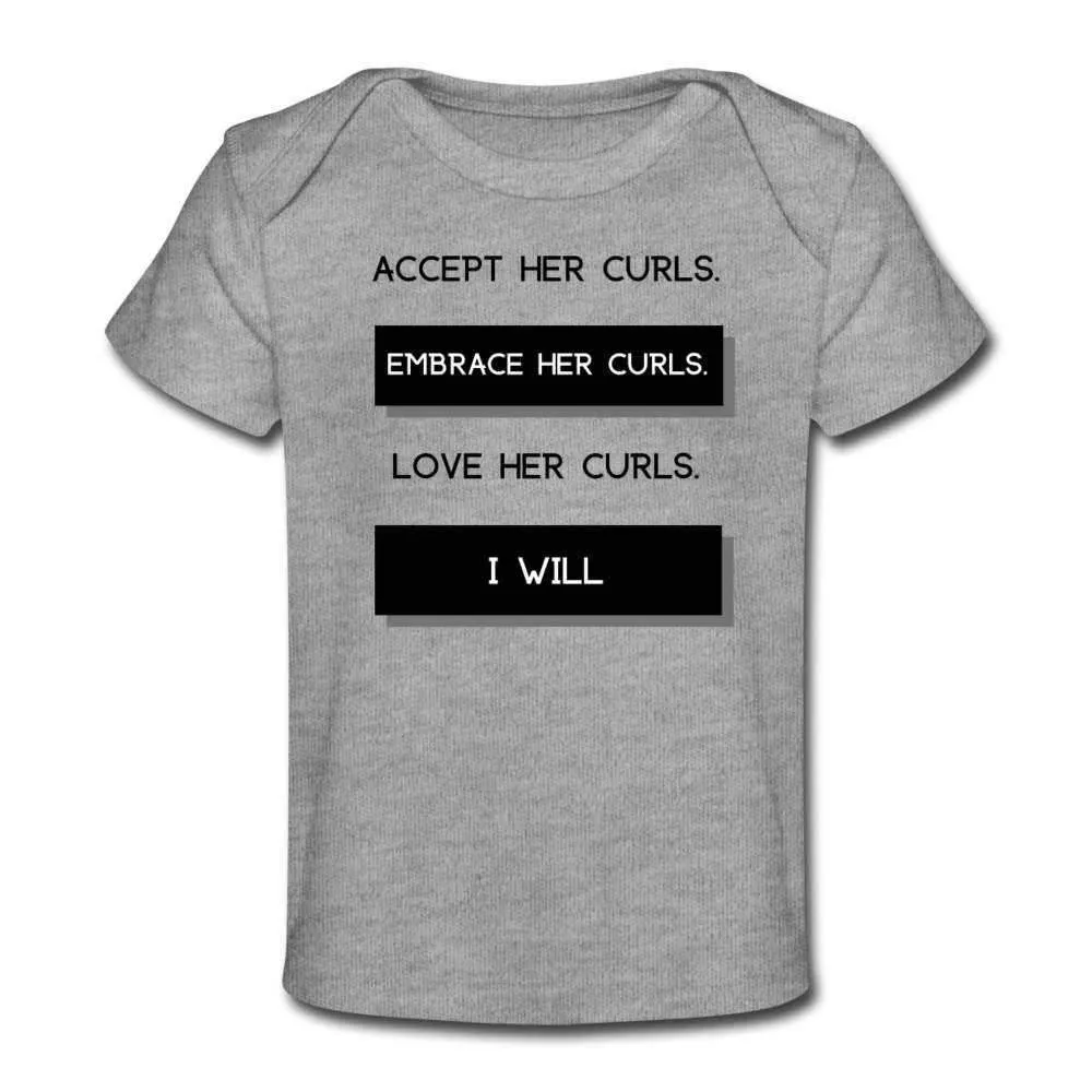 Accept The Curls Organic Baby Boy T-Shirt