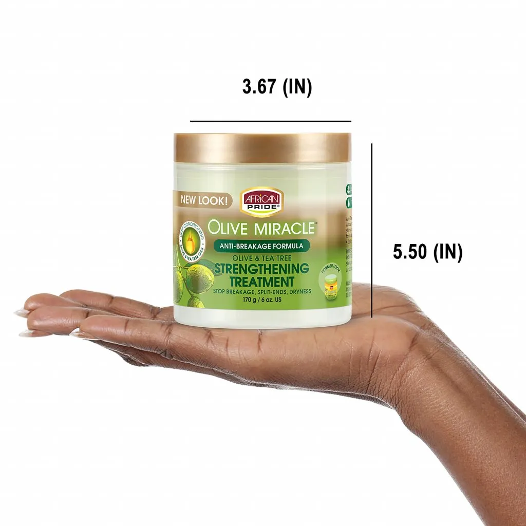 African Pride Olive Miracle Olive & Tea Tree Strengthening Treatment 6oz