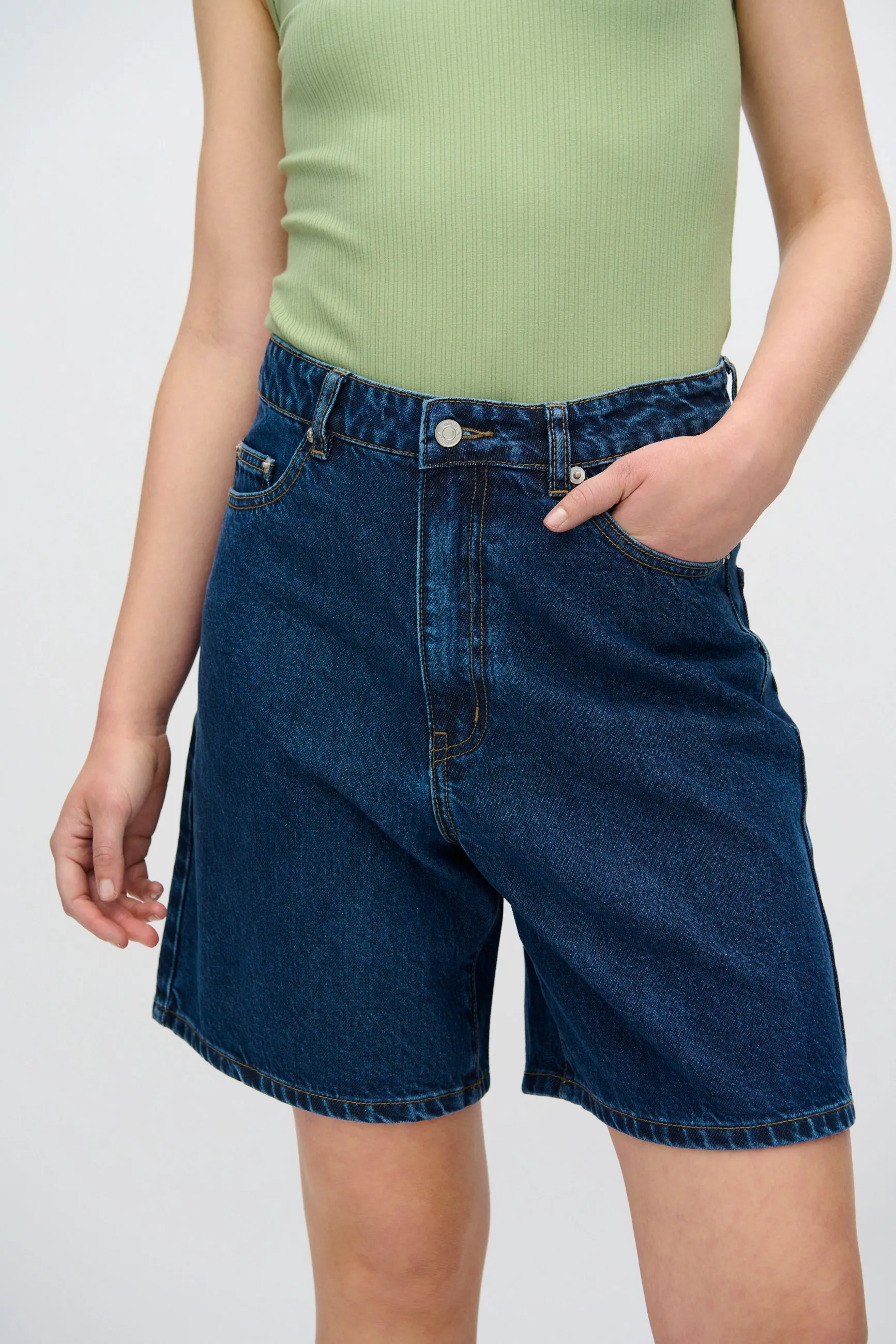 Alva denim shorts 4181 - Medium Blue