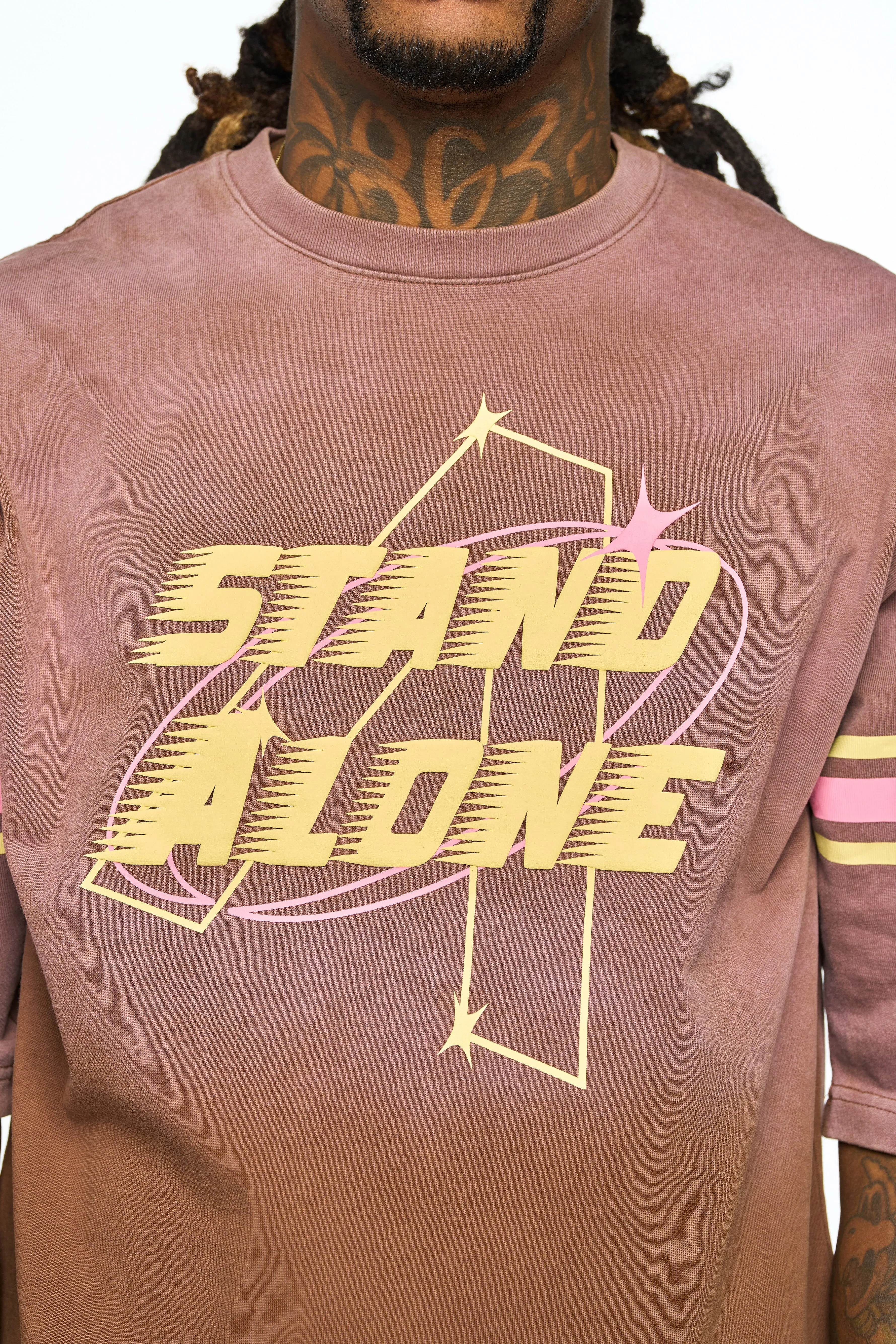 AOLOGNE ONE MAN TEAM BROWN SS TEE (BROWN)