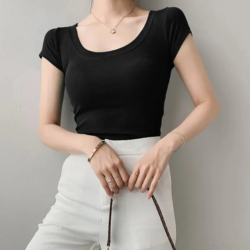 AOSSVIAO Women's 100% Cotton T-Shirt - Casual O-Neck Tees in Various Colors