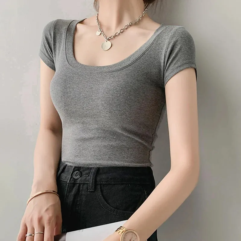 AOSSVIAO Women's 100% Cotton T-Shirt - Casual O-Neck Tees in Various Colors