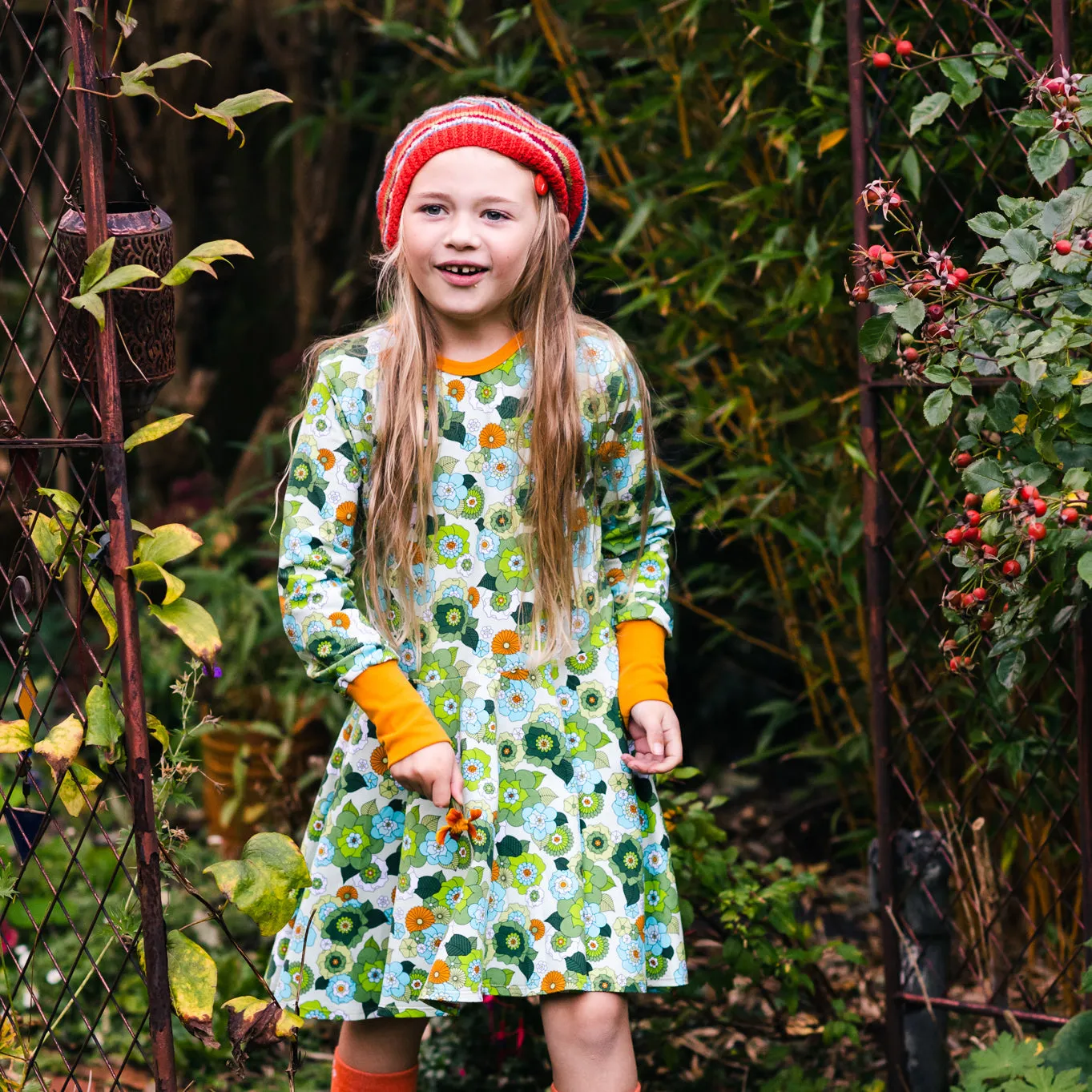 April Floral Long Sleeve Dress - 2 Left Size 3-4 & 7-8 years
