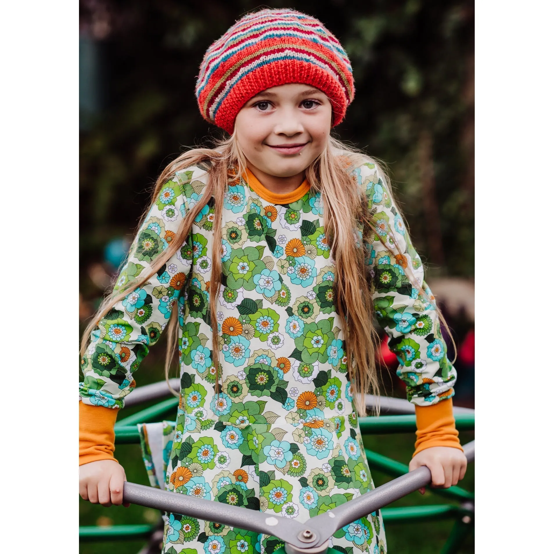 April Floral Long Sleeve Dress - 2 Left Size 3-4 & 7-8 years