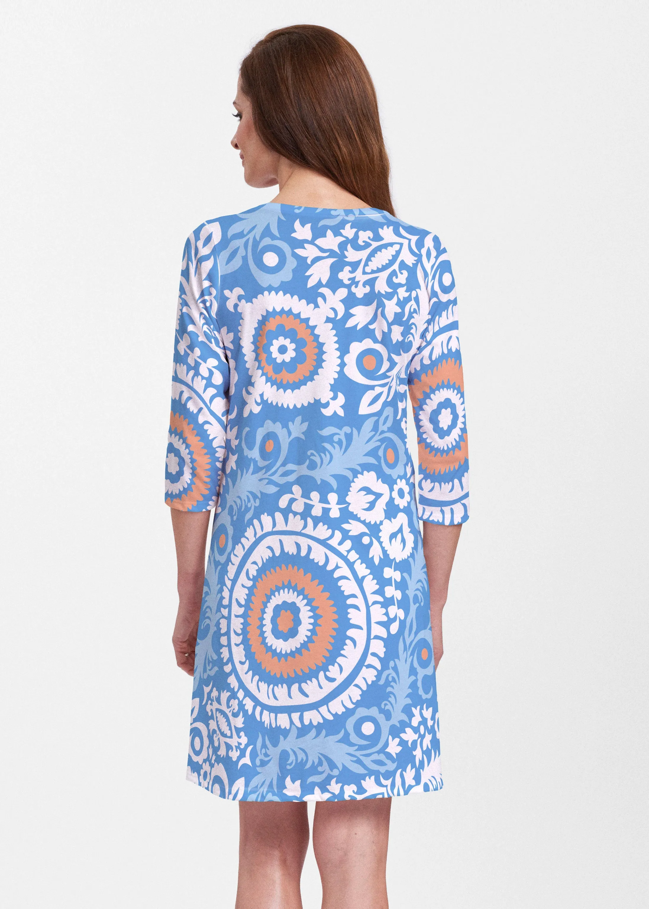 Archery Navy (14208) ~ Classic V-neck Swing Dress