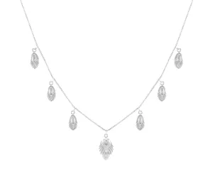 Artemis Slider Choker Necklace, White Rhodium