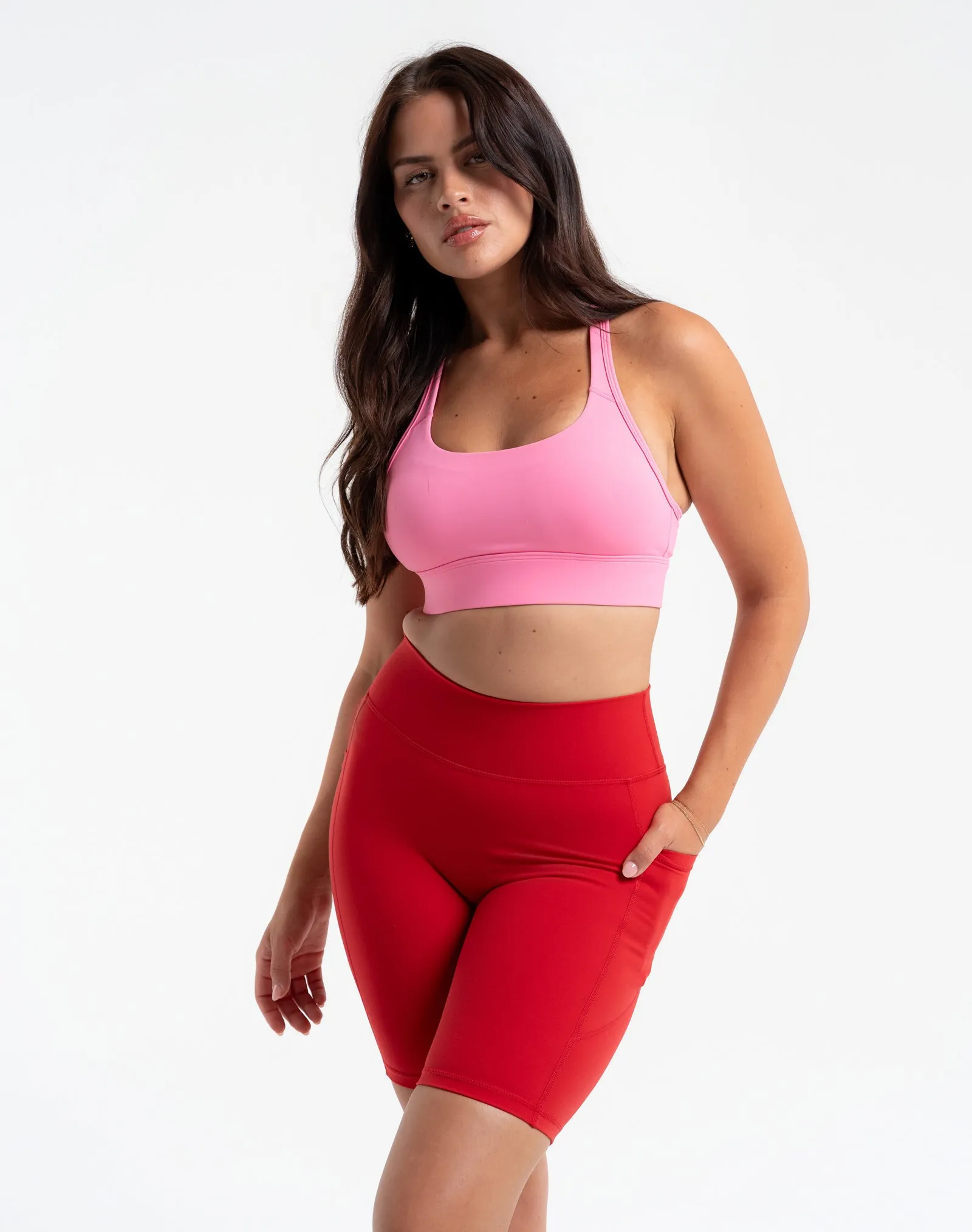 Ascend Pocket Shorts 8" - Scarlet Red