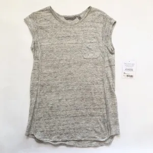 ATHLETA Gray Newport Linen Tee Shirt Size XS NWT