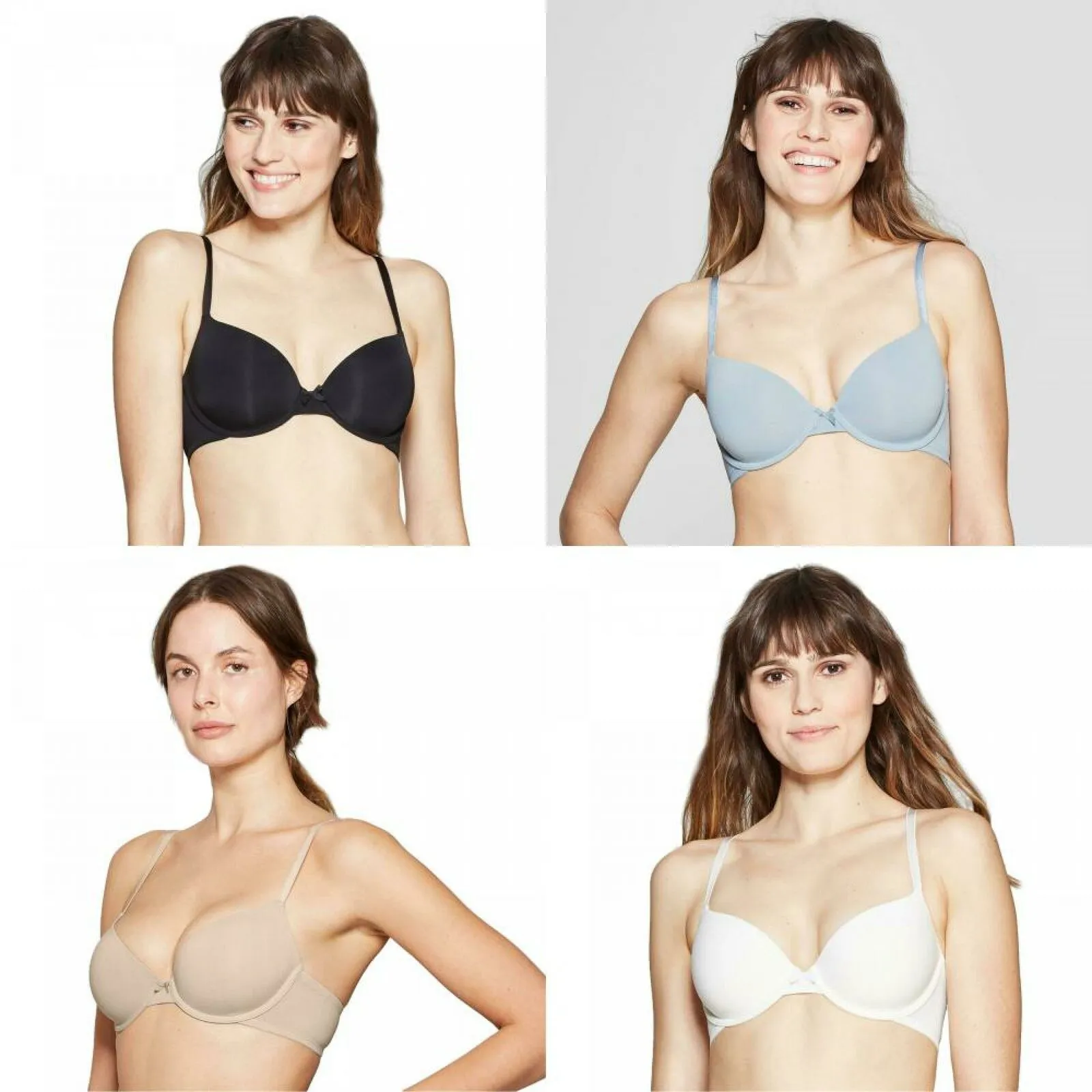 Auden Women's Everyday Lightly Lined Demi T-Shirt Bra