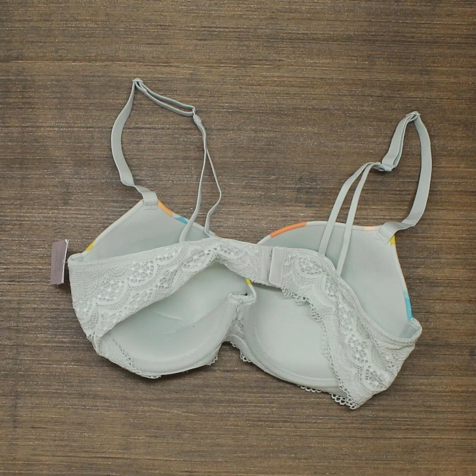 Auden Women's Floral Print Daydream Light Lift Lace Demi T-Shirt Bra Green 38C
