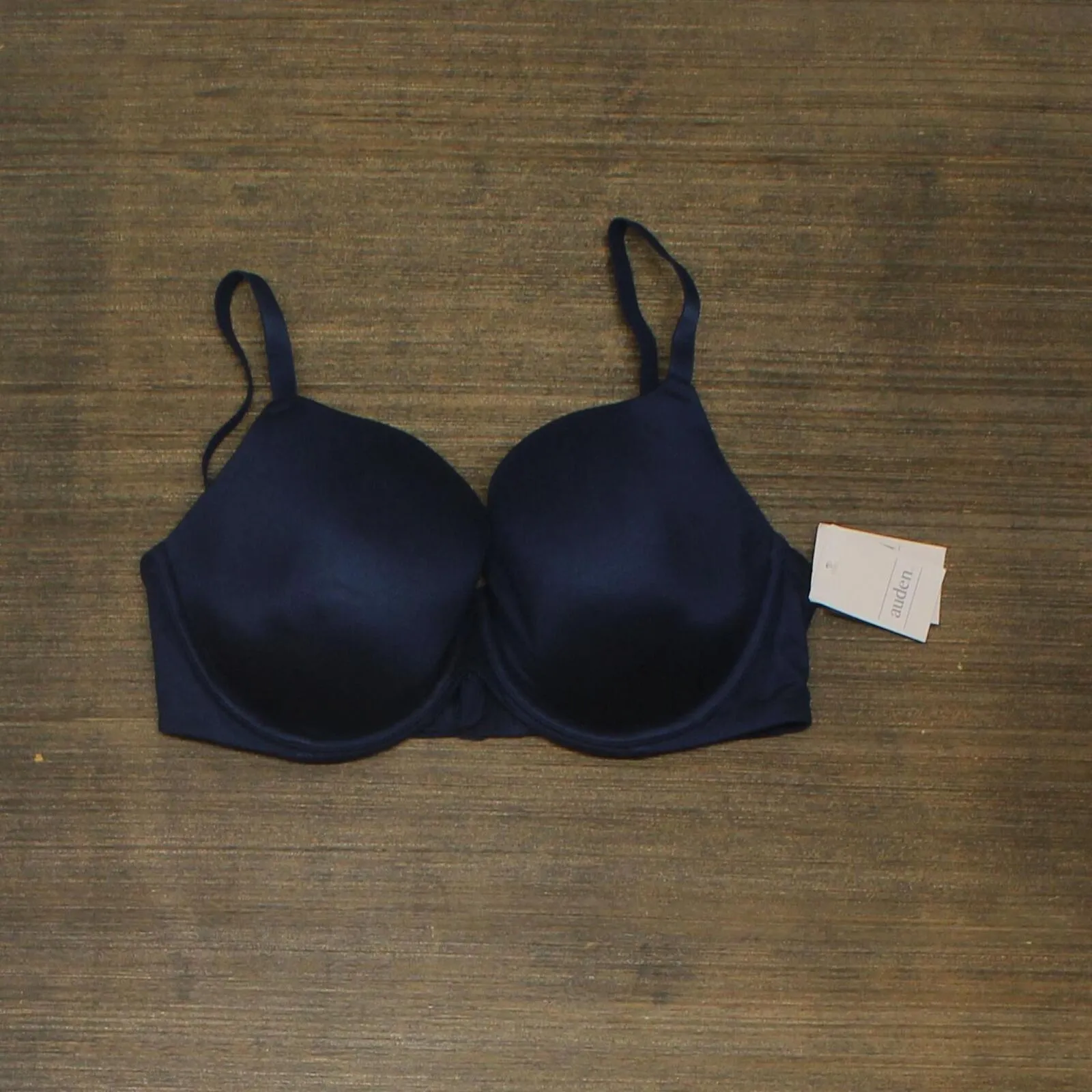 Auden Women's Full Coverage Icon Lightly Lined T-Shirt Bra Smart Blue 36D