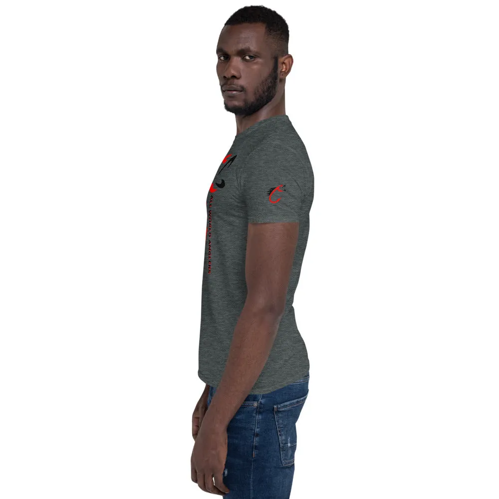 AWA All World Anglers Red/Black Short-Sleeve Unisex T-Shirt