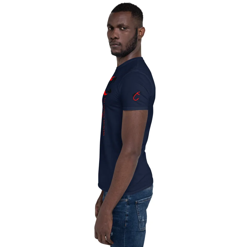 AWA All World Anglers Red/Black Short-Sleeve Unisex T-Shirt
