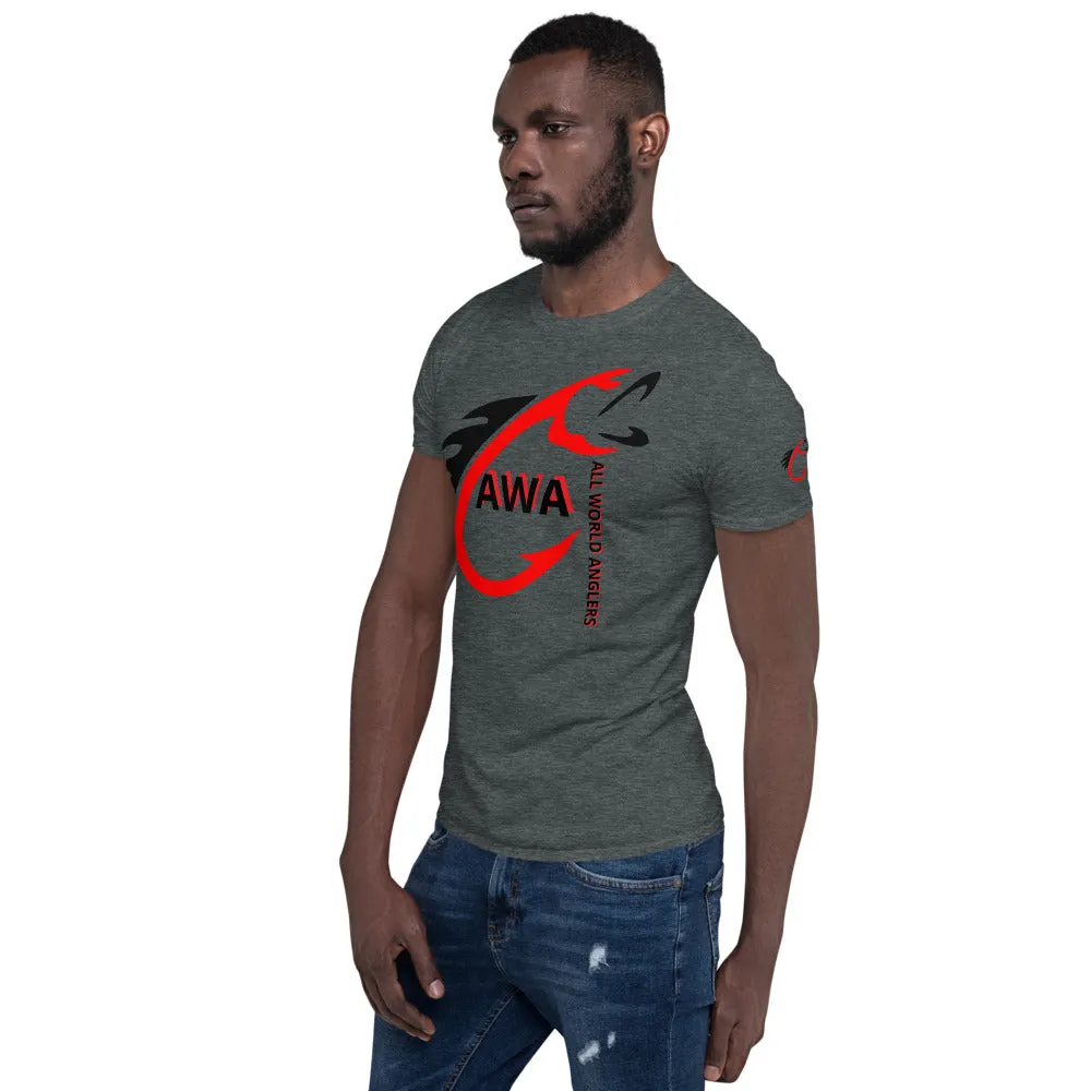 AWA All World Anglers Red/Black Short-Sleeve Unisex T-Shirt