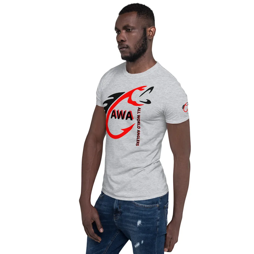 AWA All World Anglers Red/Black Short-Sleeve Unisex T-Shirt