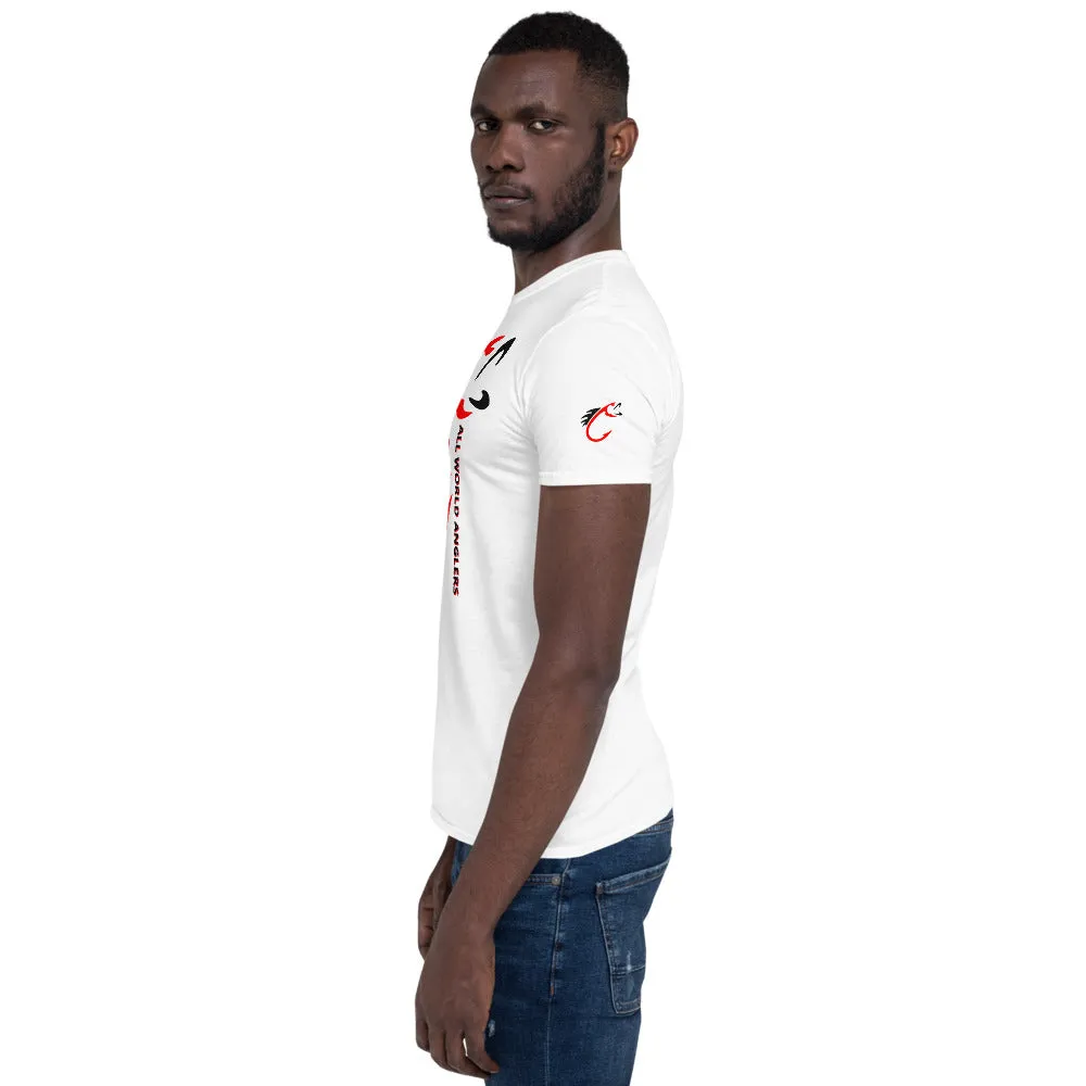 AWA All World Anglers Red/Black Short-Sleeve Unisex T-Shirt