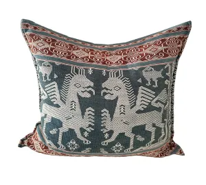 Balinese Dragon Textile Pillow 26x22