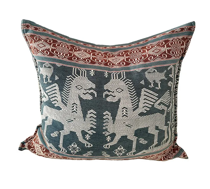 Balinese Dragon Textile Pillow 26x22