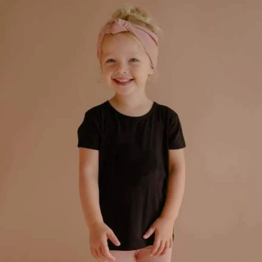 Bamboo/Cotton Black T-Shirt 0-6M