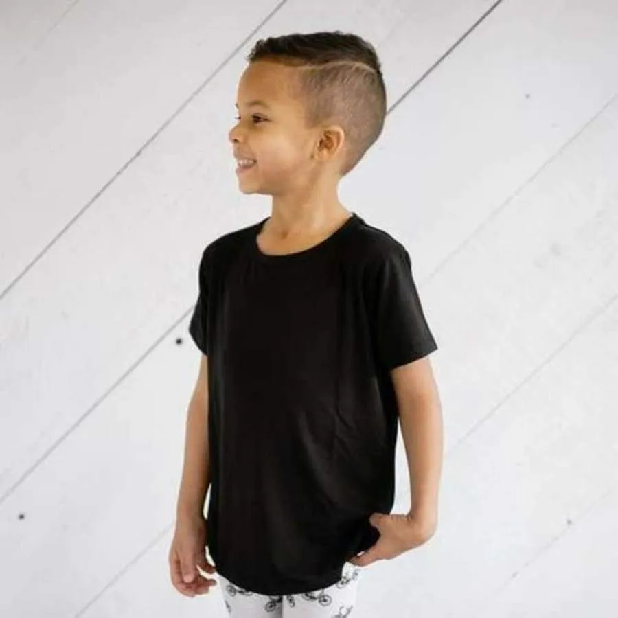 Bamboo/Cotton Black T-Shirt 0-6M