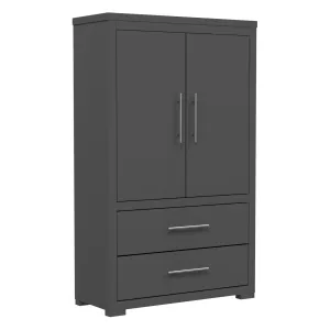 Barton armoire storage organizer, dark grey