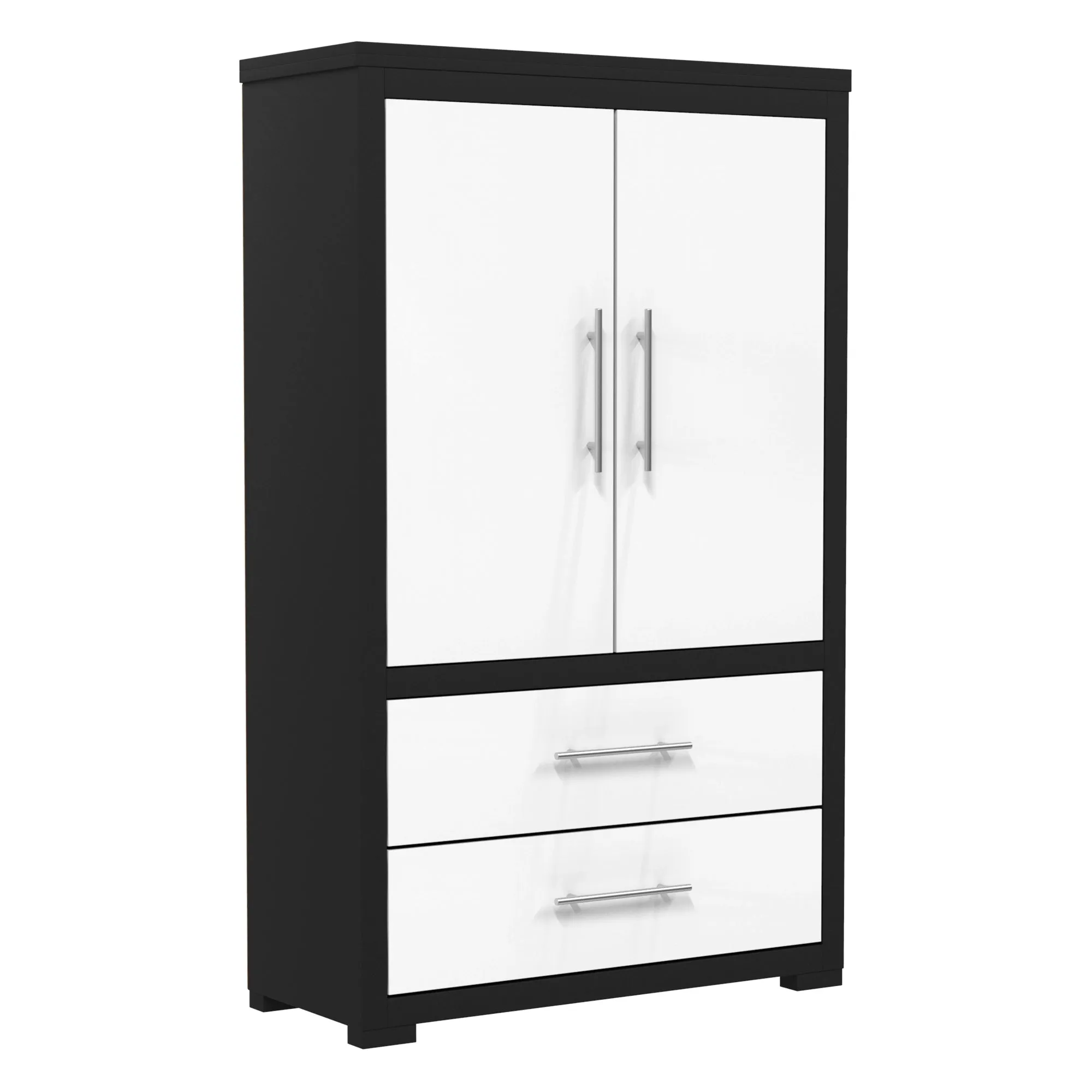 Barton armoire storage organizer, java & white