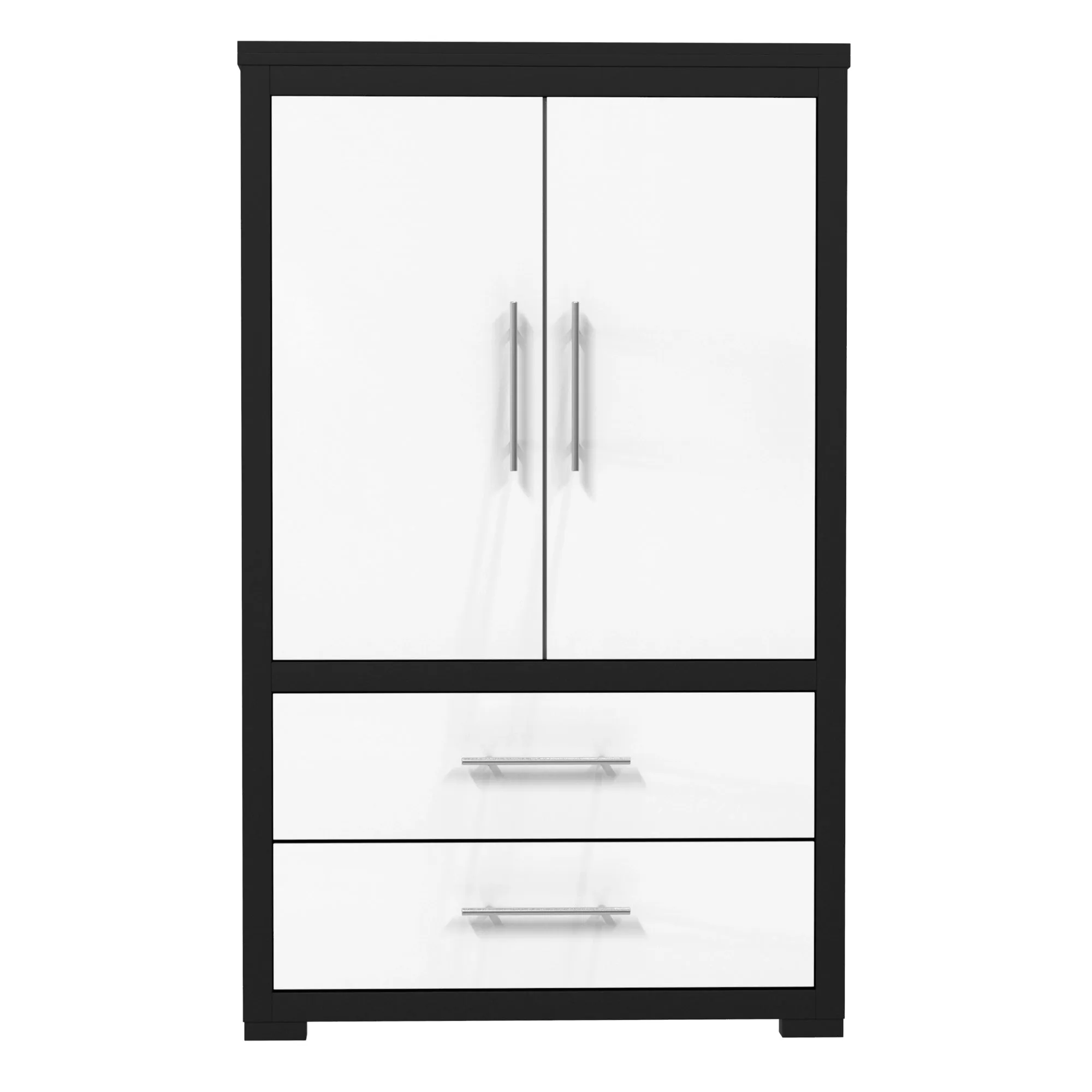 Barton armoire storage organizer, java & white