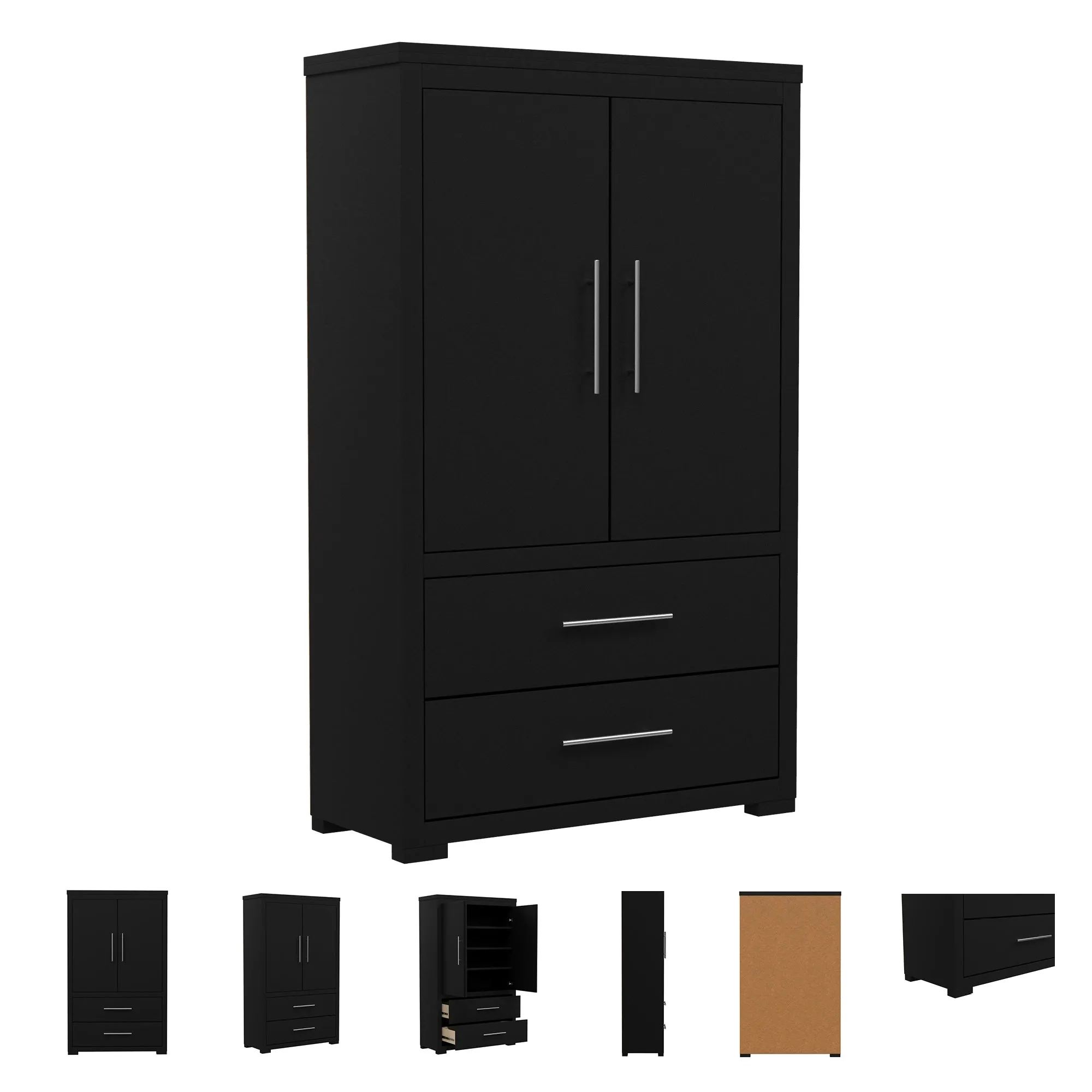 Barton armoire storage organizer, java