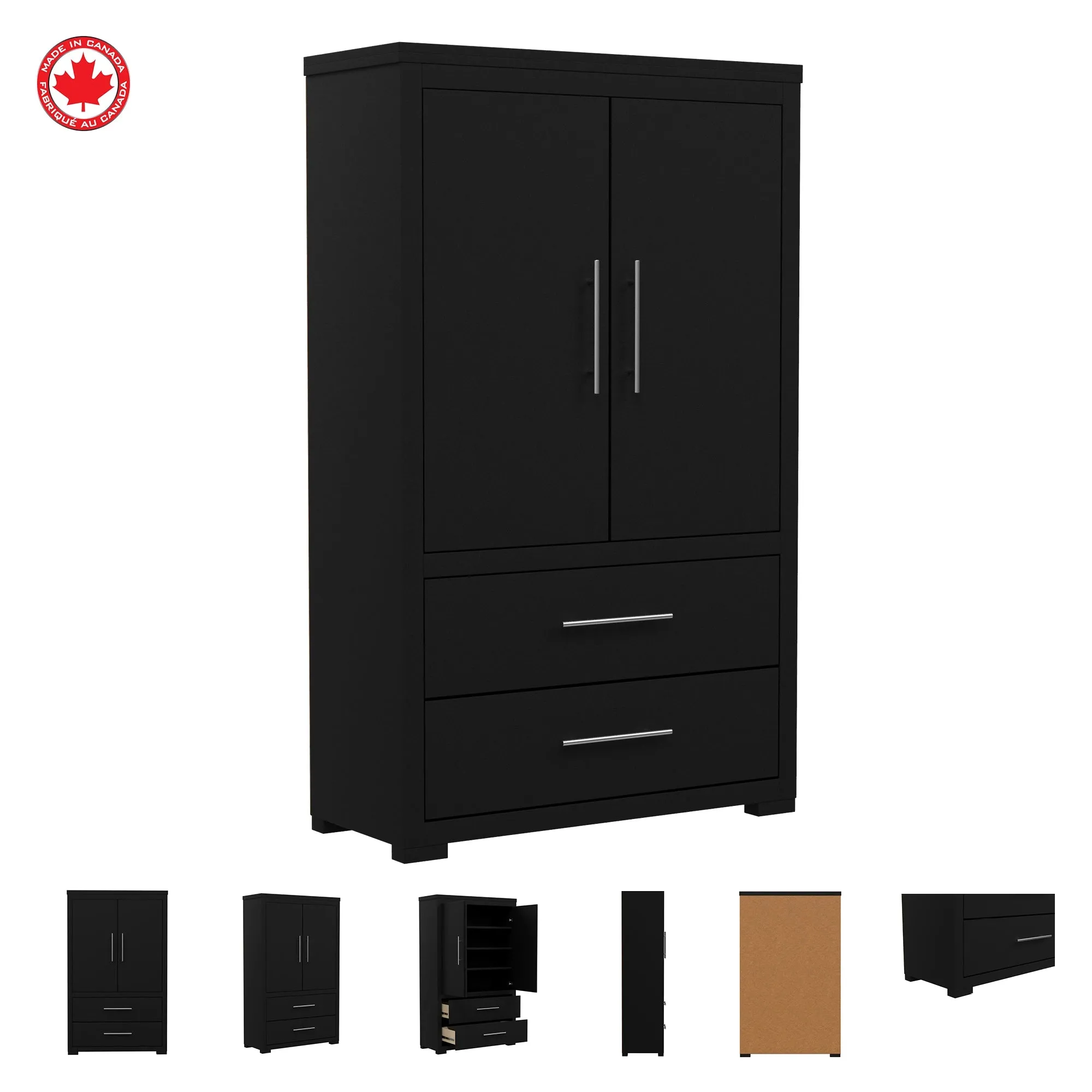 Barton armoire storage organizer, java