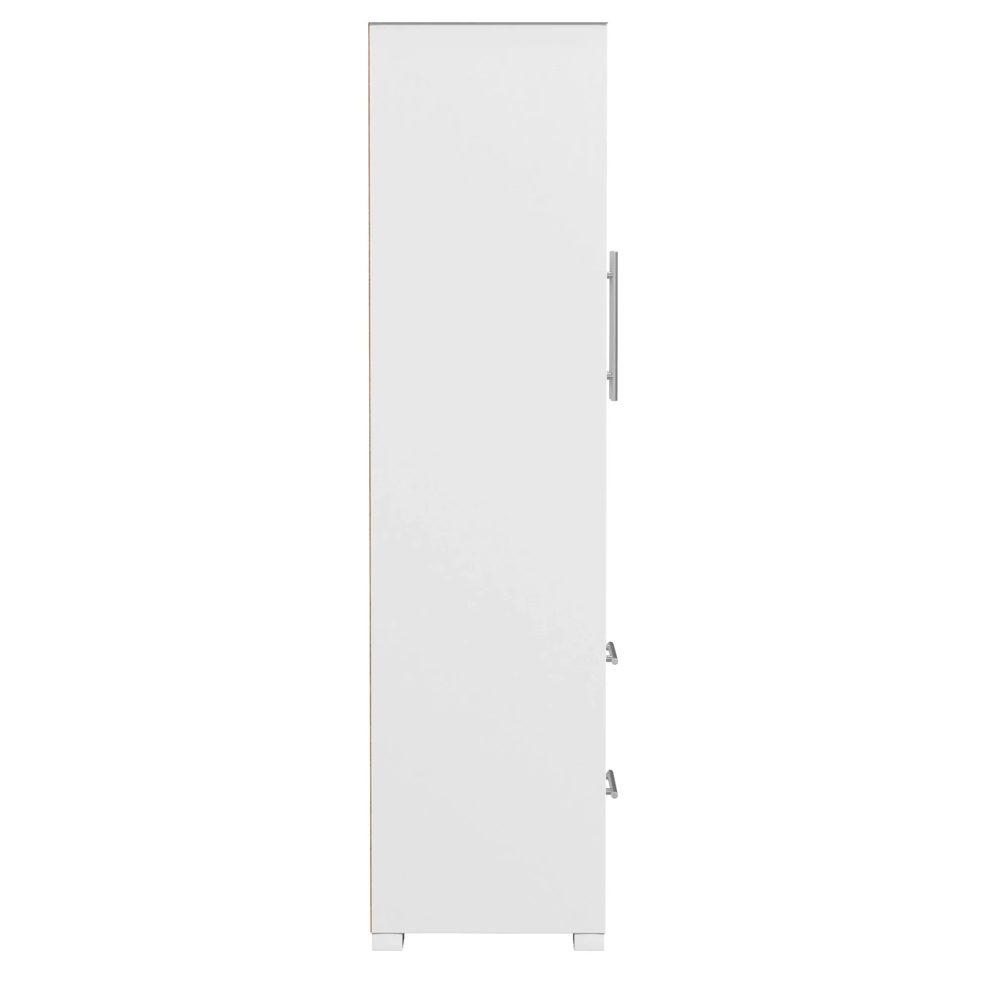 Barton armoire storage organizer, walnut & white