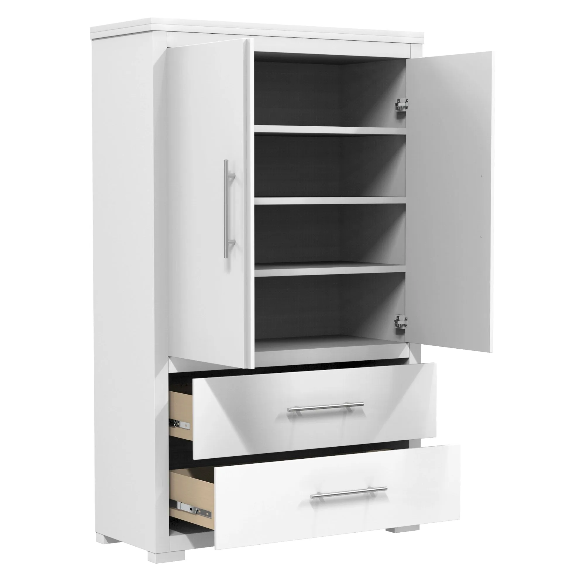 Barton armoire storage organizer, white