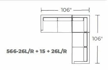 Barton Springs 106" Corner Sectional