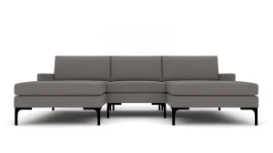 Barton Springs 110" Double Chaise W. Armless Chair