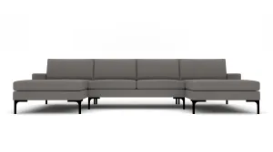 Barton Springs 142" Double Chaise W. Armless Loveseat