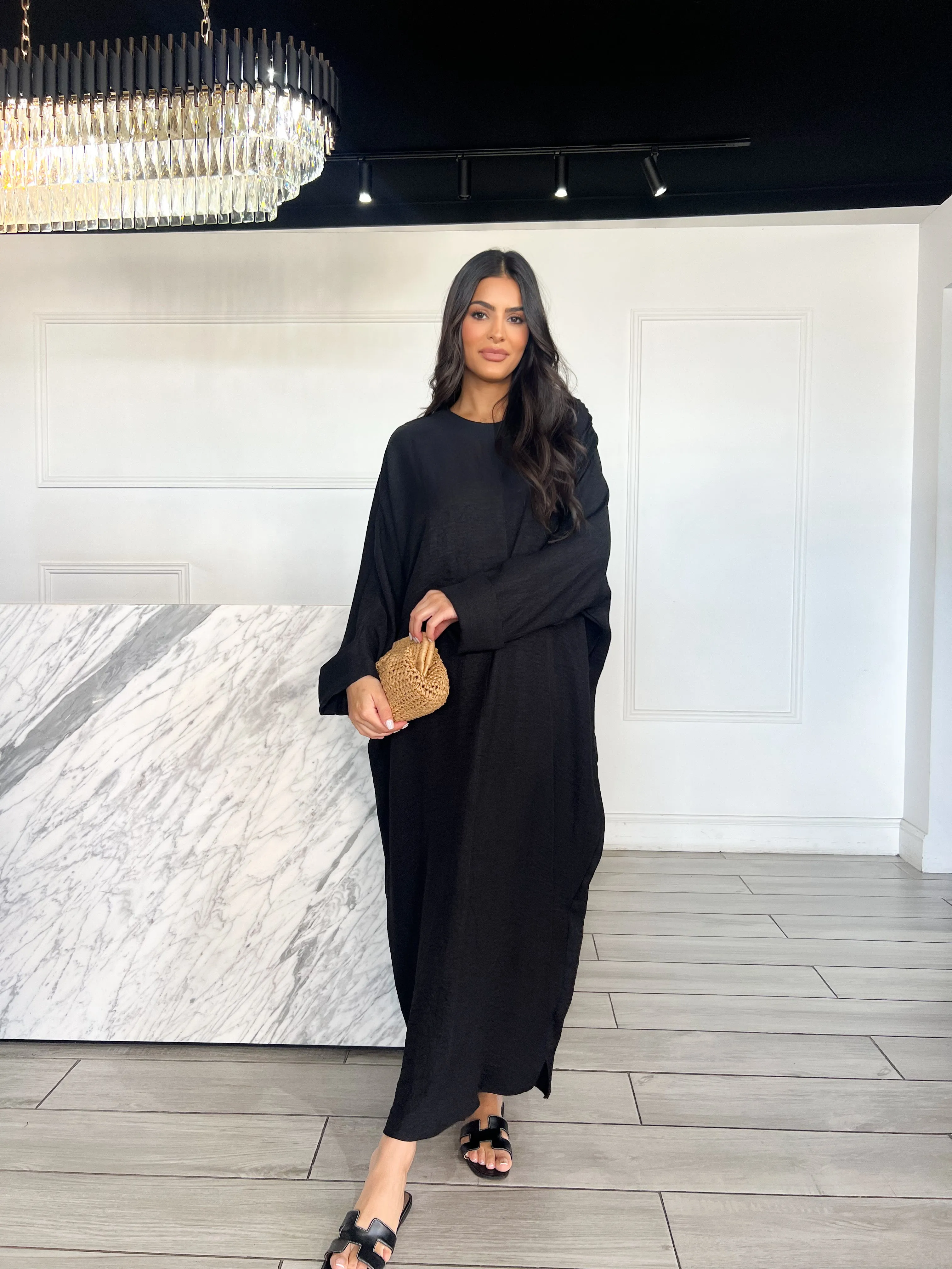 Batoul Batwing Dress - Black