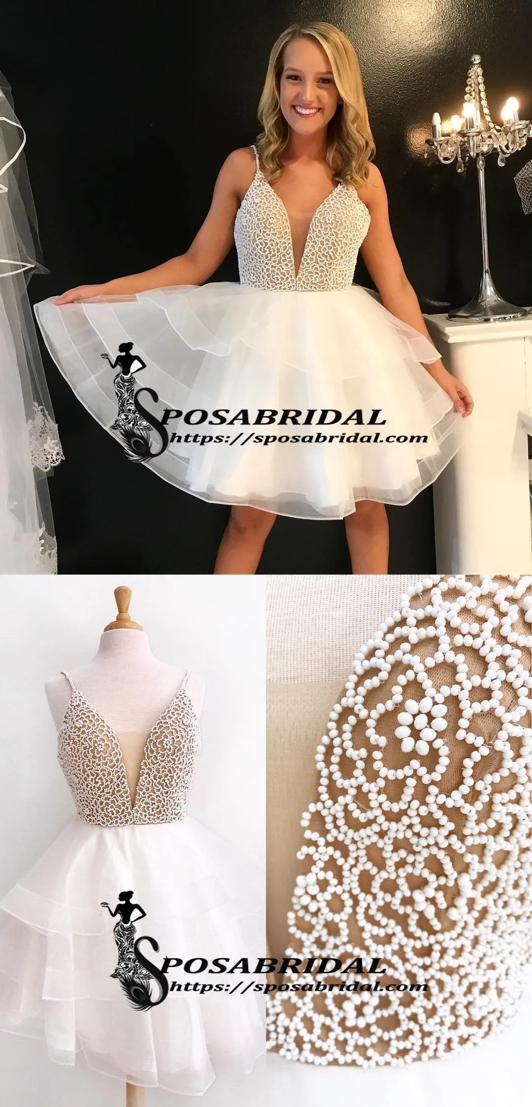 Beaded Short Elegant Pretty Gorgeous Formal Popular Homecoming Dresses, BD0223