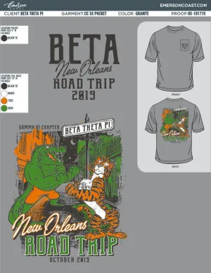 Beta Theta Pi University of Florida NOLA Road Trip T-Shirt