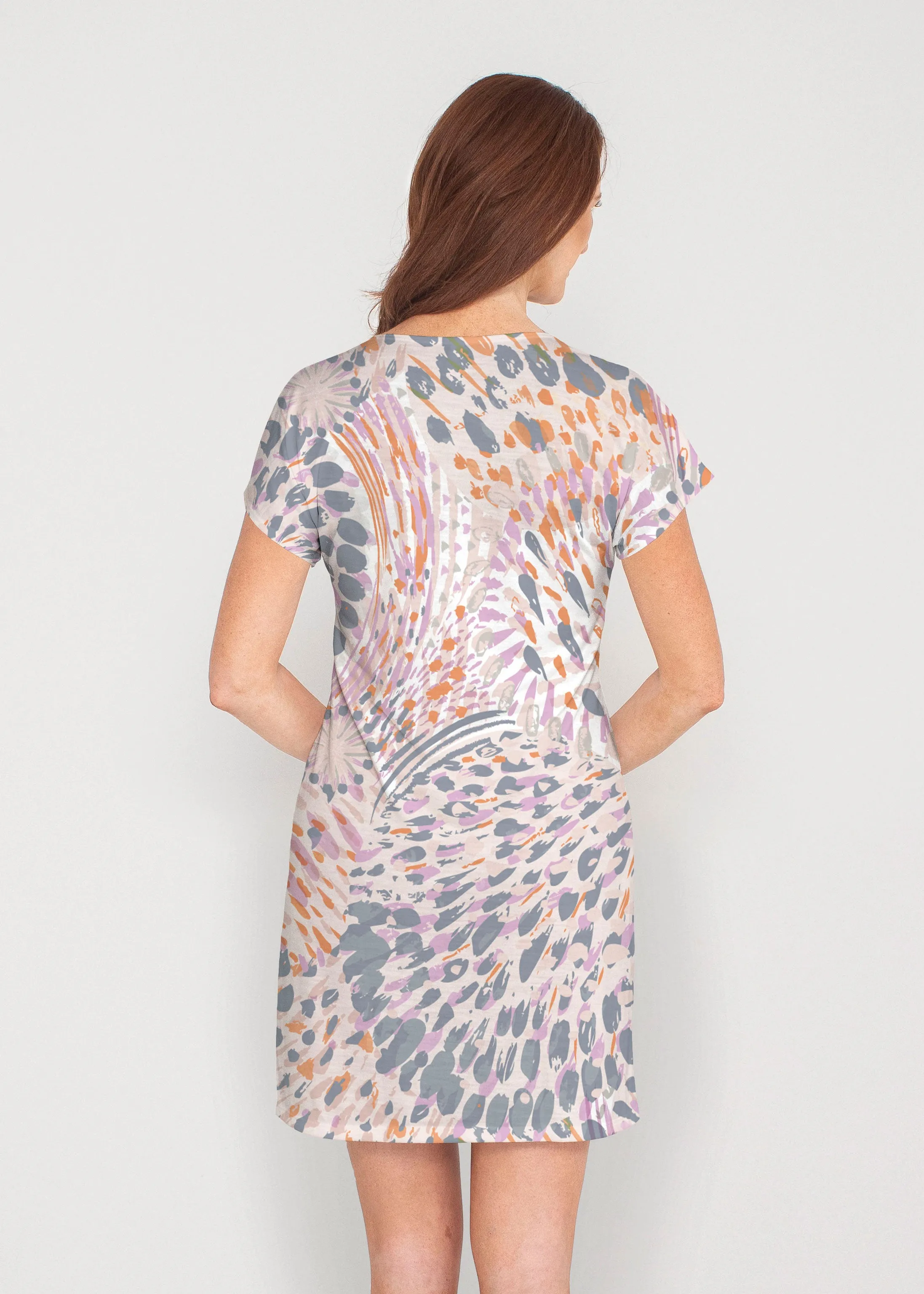 Big Bang (8092) ~ French Terry Short Sleeve Crew Dress