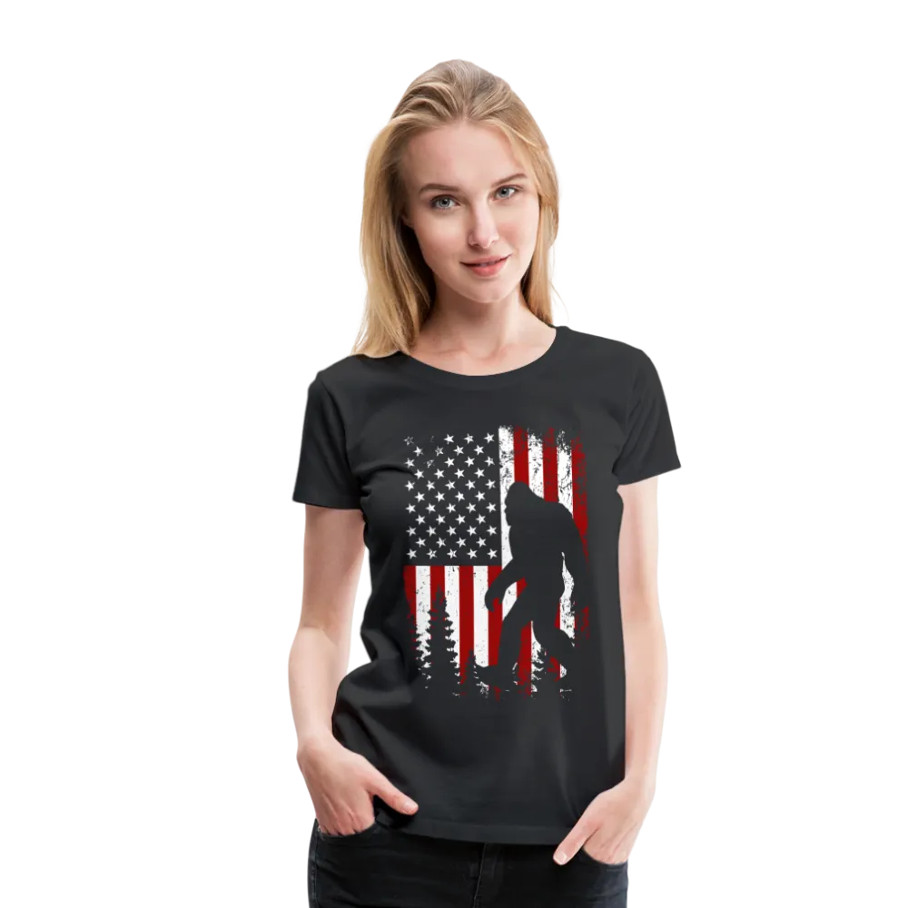 Bigfoot Flag Women’s Premium T-Shirt (CK4319)