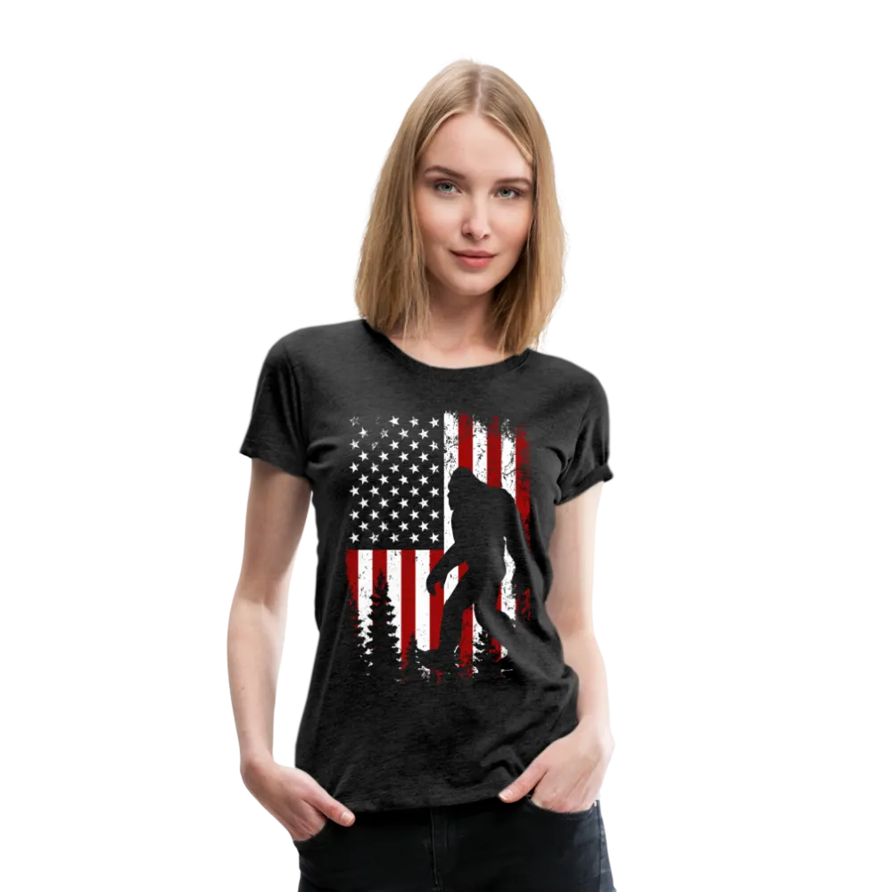 Bigfoot Flag Women’s Premium T-Shirt (CK4319)